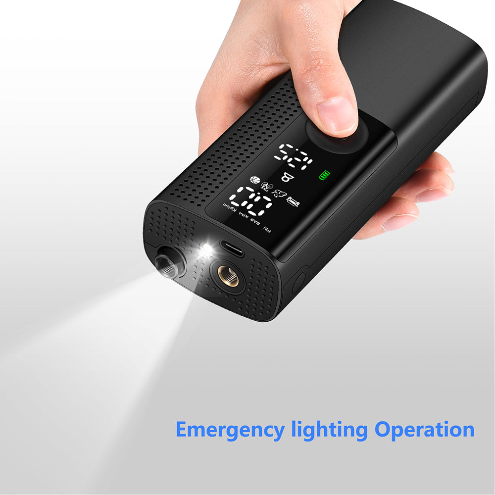BP198 Multi-Function Digital Display Air Pump Portable Tire Inflator with LED Light BP198 Multi-Function Digital Display Air Pump Portable Tire Inflator with LED Light